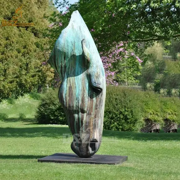 Large Garden Outdoor Statue Bronze Horse Head Sculpture