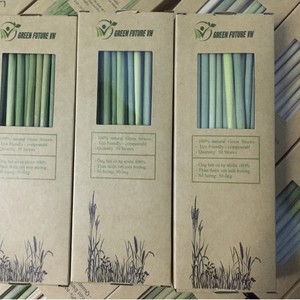 Logotipo personalizado 100% Pajitas de hierba natural Desechables Bar Bebidas Accesorios para beber - Product Image 2