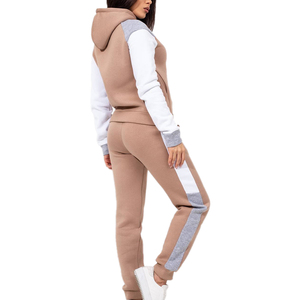 Vêtements de sport pour femme, tendance et décontractés, avec fermeture éclair, cordon de serrage, couleur noire, avec grande poche, pour activités de plein air - Product Image 4