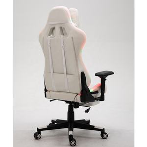Chaise de jeu RGB LED, éclairage RGB, logo personnalisé, tissu OEM ODM, ergonomique, douce, équipement de jeu Esport LGB, entièrement blanche, chaise de jeu RGB - Product Image 4