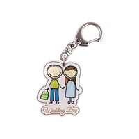 Porte-monnaie en acrylique personnalisé de 3 mm d'épaisseur, style mignon, durable, réutilisable, découpe et impression pour mariage, forme irrégulière, couple