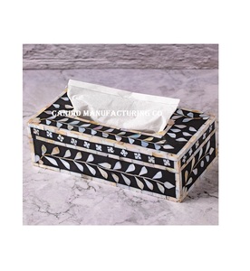 CMC Mère Poire Boîte à Mouchoirs Support BONE INLAY Écologique Personnalisé Couleur/Taille Classique Rectangle Multifonctionnel Boîte à Mouchoirs - Product Image 1