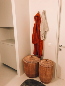 ชุดตะกร้าปอกระเจา2ใบเป็นมิตรกับสิ่งแวดล้อม,ตะกร้าปอกระเจาสำหรับใส่ผ้า2ชิ้นตะกร้าปอกระเจาสานมีหูจับทำจากเวียดนาม - Product Image 3