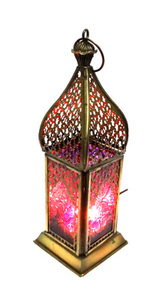 Nuevas linternas de lujo hechas a mano de hierro/vidrio de Color personalizado Oriental, decoraciones para el hogar para Navidad, portavelas y tarros elegantes - Product Image 5