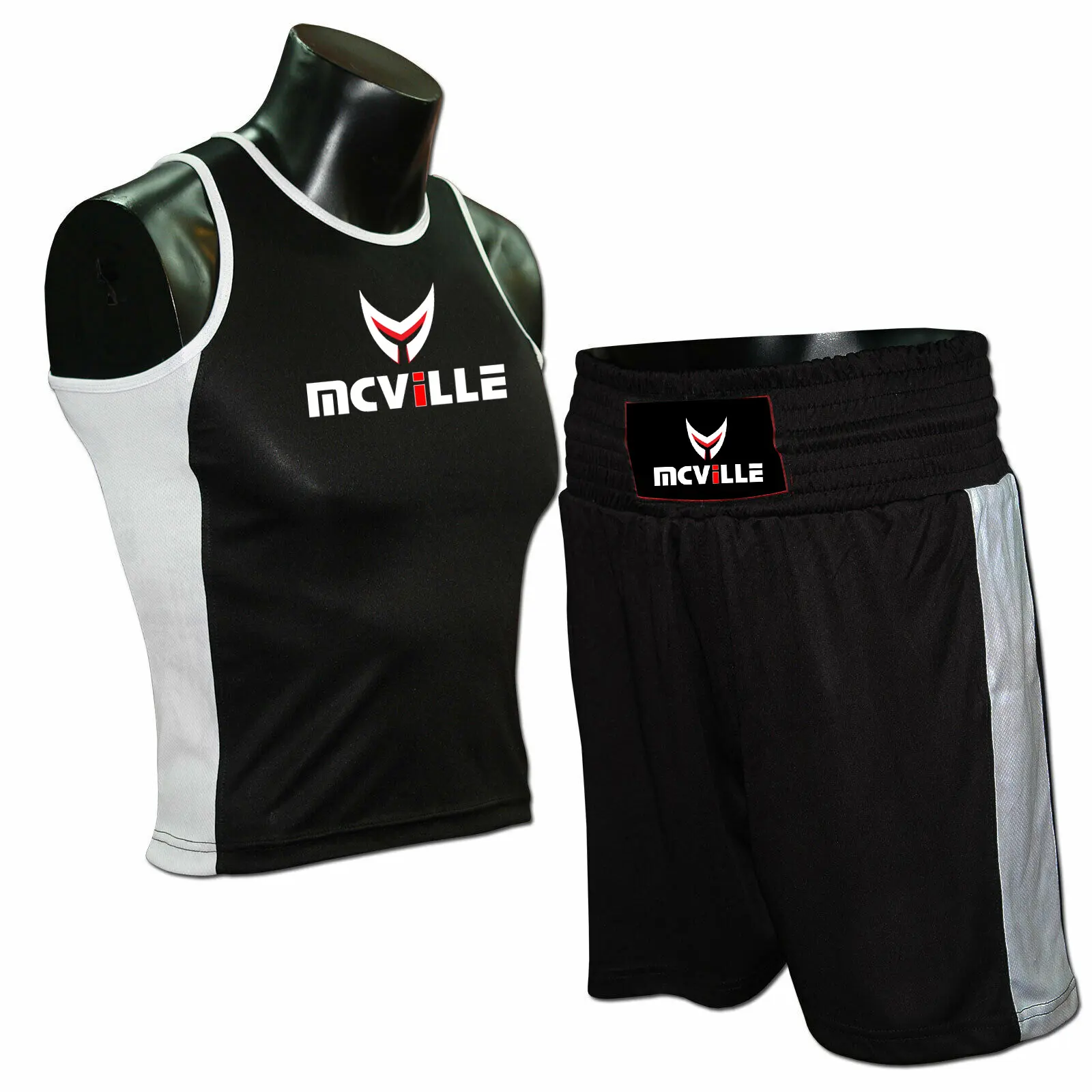 Sports Club Teamwear Boxing Short And Vest Set Sports Training Satin Adult Kick Boxing Tank Top MMA Boxing Shorts