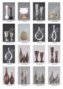 Ensemble de vases d'art moderne, pièce maîtresse de salon, vase à fleurs, vase à fleurs de haute qualité, couleur argentée, décoratif - Product Image 4