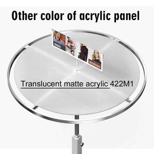 ชั้นวางอะคริลิคระดับสูงชั้นวางเสื้อผ้าทรงกลมพร้อมกรอบโลหะและผิวโครเมี่ยมสำหรับวางโชว์ขายปลีกรุ่น018 - Product Image 5