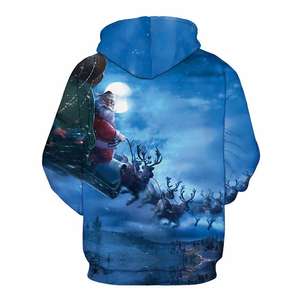 Unisex Christmas Hooded Baseball Jacket Fully Custom Made Soft Warm Tops in Polyester Winter Season Perfect Sublimated Hoodies - Product Image 2