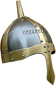Casco Nasal Medieval de Normannen, armadura de caballeros, timón para hombres, cascos de Guerrero cromados plateados - Product Image 2