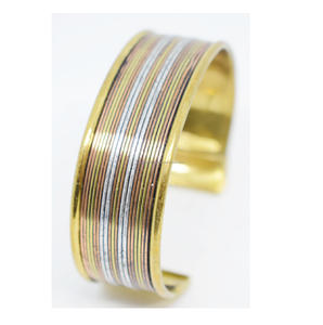 2020 China Multicolor disfraz regalo de Navidad África oro moda gran disfraz plata pátina acabado brazaletes brazalete joyería - Product Image 2