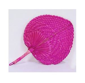 Eventail de feuille de palmier naturel en bambou, ventilateur à main à motifs roses, pour décor vietnamien, offre spéciale - Product Image 5