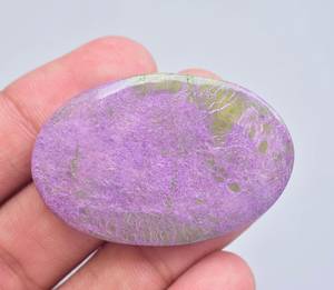 พลอย Purpurite Cabochon แบบหลวมๆ,พลอยเทียมแบบผสมขายส่งอัญมณี Stichtite พร้อม Serpentine Cabochon อัญมณี Purpurite แบบหลวม - Product Image 3