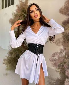 Robe portefeuille courte pour femme, vêtements de plage, imprimé Floral, style Boho, avec volants, manches courtes, Mini, portefeuille, été, collection 2022 - Product Image 5