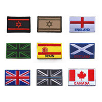 Personnalisé rond ROYAUME-UNI drapeau union jack adhésif patch de broderie