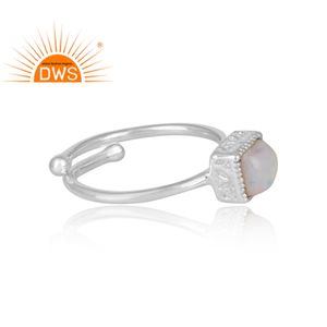 Bague en argent Sterling 925 pour fille, opale de feu créative, fabrication de bijoux fins, fournitures de bague - Product Image 3