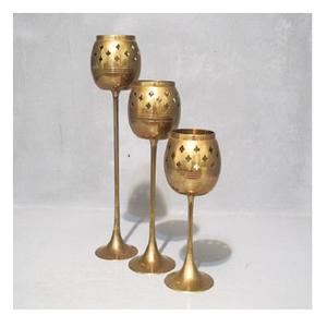 Traditional Style Metal Candle Holder New Latest Home Decorative Brass Plated Candlestick Holder Stand Holder <b>for</b> Best <b>Sale</b> - Product Image 1