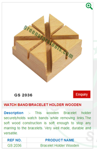 Bracelet de montre/porte-bracelet en bois GS 2036 pour outils de bijouterie-Outils de bijouterie - Product Image 2