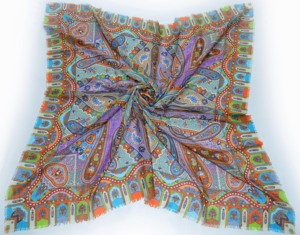 Large Size Square <b>Pashmina</b> <b>Shawl</b> Scarf Plain Style Wool Silk Digital Print Big Size <b>Shawl</b> with Summer Pattern - Product Image 4