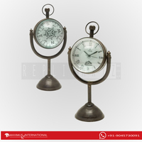 Horloge de table en laiton antique avec support |   Mouvement à quartz, design Art Déco, décoration vintage pour la maison, cadeau de la Saint-Valentin pour lui ou elle