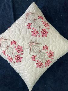 Indian Hand Block Print Cotton Quilted Decorative <b>40</b> <b>X</b> 40CM Square <b>Cushion</b> <b>Cover</b> - Product Image 2