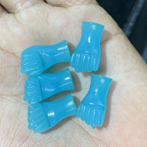 RIDA CREATIONS, Calcedonia Natural Azul con Certificación IGI, Tallada a Mano en Forma de Mano, Proveniente de Rajasthan - Product Image 2