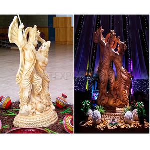 Lord Radha Krishna FRP Statue Manufacturer Wedding Entrance Decor FRP Radha Krishna Diving New FRP Radha Krishna Wedding Decor - Product Image 1