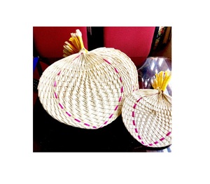 Éventails en feuilles de palmier tressées colorés, éventails en bambou sculptés à la main, technique Gold Data 99 - Product Image 6