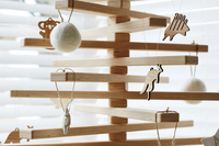 Durable Fabriqués À La Main Contemporain Minimaliste En Bois Arbre De Noël