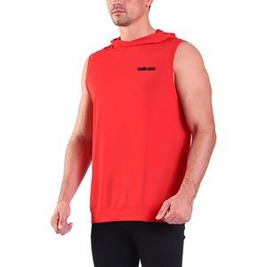 Sudadera con capucha de algodón para hombre, nueva moda, para entrenamiento en gimnasio, sin mangas - Product Image 3