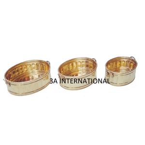 Decoración de jardín, vivero, soporte para plantas de jardín, Juego de 3 macetas, juego de macetas de acabado chapado en oro para vivero - Product Image 1