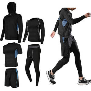 Los hombres al por mayor personalizar gimnasio de 5 piezas de los hombres gimnasio para un cuerpo en forma de fitness conjuntos - Product Image 1