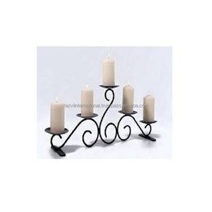 Chandelier de décoration de fête en métal de créateur Chandelier élégant Bougeoirs Lanternes Bocaux à bougies pour les occasions spéciales - Product Image 6