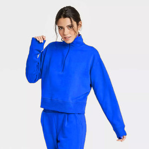Sweat-shirt zippé en molleton tricoté toute la journée pour femme pour l'hiver - Product Image 6