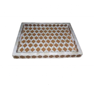 Plateau de service en incrustation d'os de qualité vintage fait à la main taille personnalisable pour la table basse de cuisine ou le service de boissons - Product Image 5