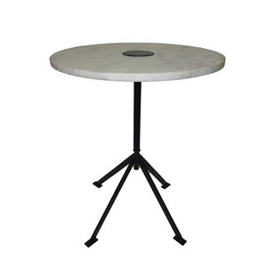 Mesa de centro con acabado de oro y Metal, base de vidrio, moderna, novedad - Product Image 6