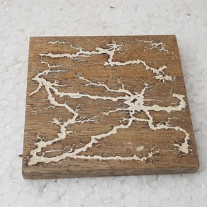 High Quality Eco-Friendly Modern Set of 4 Resin & Wood Tea Coaster Latest Design Tea Serving Coaster at <b>Cheap</b> Price - Product Image 2