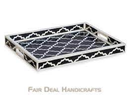 Indian Handmade Natural Bone Inlay <b>Tray</b> Eco-Friendly Dishwasher Safe Commercial Grade Restaurant Use Table <b>Serving</b> <b>Trays</b> Hot - Product Image 2