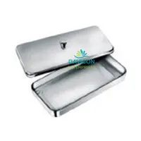 S/S INSTRUM. TRAY WITH LID - 264x172x47 mm