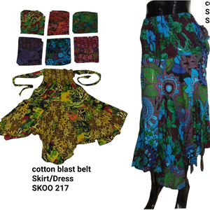 Falda con cinturón de algodón para mujer, ropa Bohemia elegante de cintura alta, plisada, de encaje, informal - Product Image 3