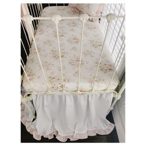 100% Organic Cotton Baby Bedding Set Fitted Crib Sheet with Custom Logo Printed - Product Image 1