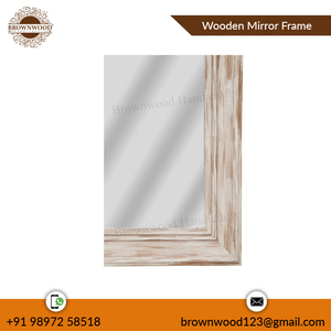 Handmade <b>Large</b> Mango Wood Mirror <b>Frame</b> Customizable Elegant Style High Quality for Durable Home Decoration Wooden <b>Frame</b> Mirror - Product Image 2