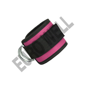 Boucle de sangle de cheville à anneau en D réglable confortable poignets de cheville de gymnastique avec sangles rembourrées de protection pour l'haltérophilie vêtements de Fitness - Product Image 3