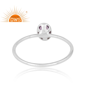 พลอยอเมทิสต์ธรรมชาติแหวน Midi ผู้ผลิตเครื่องประดับปรับ925เงินสเตอร์ลิงผู้หญิงออกแบบแหวน - Product Image 3