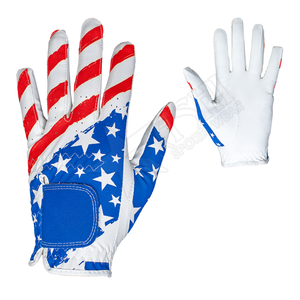 Guante de golf de dedo completo de cuero Cabretta de alta calidad logotipo personalizado suave para uso de mano izquierda y derecha accesorio deportivo - Product Image 1