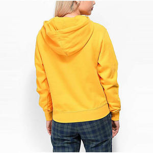 Servicio OEM Sudadera con capucha de algodón de Invierno para mujer Manga larga Amarillo Transpirable Tallas grandes Técnicas lavadas - Product Image 2