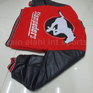 Servicio OEM Precio razonable Nueva Sublimación elegante Impreso Varsity Chaquetas con mangas de cuero Mejor Letterman Chaqueta de invierno - Product Image 4