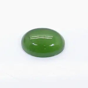 Jade verde natural de boa qualidade, 18x13mm, oval, cabochão 11 cts, artesanal, pedra preciosa solta