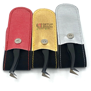 Pince à épiler professionnelle en acier inoxydable de 10 mm, design optimal, volume russe, fibre plasma noire, pointe nano, antistatique, durable - Product Image 1