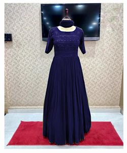 Nouveau Dernier Look Rich Party Wear Georgette Imprimé Crêpe Indien Filles Porter Prêt à Porter Pas Cher Bas Prix En Gros Surat Apparelgarment - Product Image 3