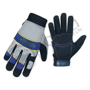 Gants de mécanicien robustes en cuir synthétique respirant, résistants aux chocs dorsaux, pour la sécurité des mécaniciens de garage, gants de travail - Product Image 5